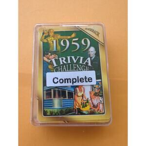 1959 Trivia Challenge Playing Cards Complete by‎ Flickback in Acrylic Case